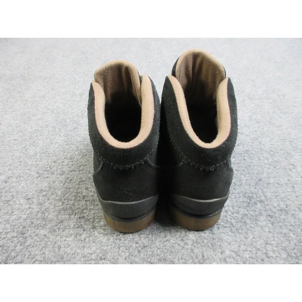 Tecnica Goat Hair Boots Womens Size 9 Black Lace Up Shoes Ankle Booties‎ EU39